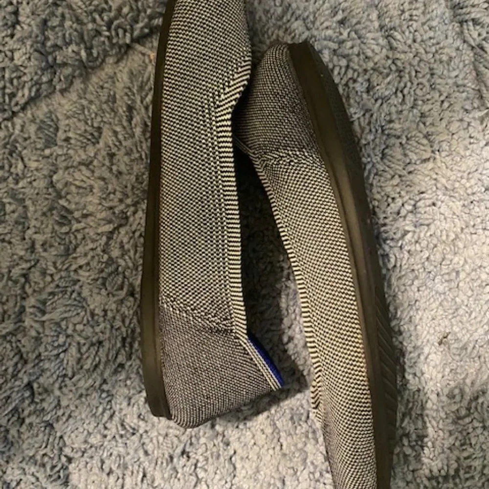 Rothy's Gray/Black Birdseye Round Toe Flats, size 10 1/2
